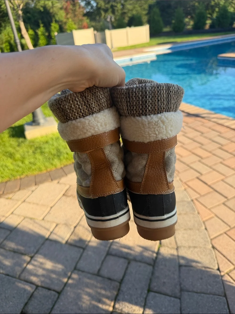 Global Win Black and Brown Lace-Up Insulated Winter Boots